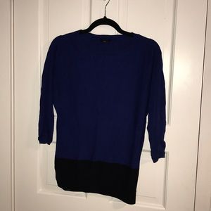 blue and black sweater